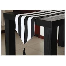 Black And White Striped End Table Latest Table Runner Modern Black White Strip Table Cloth Home Kitchen Decoration With Images Dinning Table Decor Dining Table With Bench Chic Table Runner