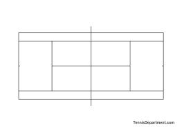 The service court is divided in half with a center line marking the left and right service courts. Tennis Court Dimensions Diagrams Tennis Department