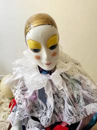 Buy Porcelain Harlequin Clown Doll Figurine
