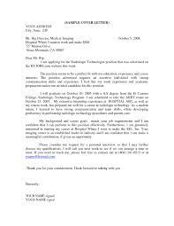 Rad Technologist Cover Letter July 2021