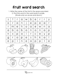 I'm 70% sure i know what a kumquat looks like.i think. English Unite Fruit Word Search Puzzle