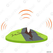 Los temblores causan muertos dependiendo de a la profundidad de la superficie terrestre que se produzca. Terremoto Dibujos Animados Vector Ilustracion Movimientos Tectonicos Actividad Vector De Stock Crushpixel