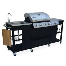 Barbecue Au Gaz D Artagnan Cuisine Exterieure 5 Bruleurs Evier Planche Thermometre Ustensiles