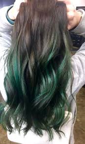 Wedding Hairstyles You Will Want To Wear Right Now Green Hair Ombre Dark Green Hair Hair Highlights
