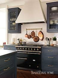 Blue Gray Cabinets Cream Walls Black Appliances Gray Counters Kitchen Cabinets Makeover Manhattan Kitchen Kitchen Remodel