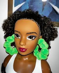 Lime Green Pom Pom Hoop Pierced Earrings