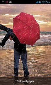 Romantic couple walking in the rain in a beautiful romantic. Romantic Rain Live Wallpaper For Android Apk Download