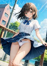 2160【おまけあり】パンチラオリジナルA4 アートポスター高画質イラストアニメ美女美少女美脚－Funbid香港本地日本代購網站