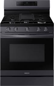 Not fingerprint proof while these are not fingerprint resistant finishes, they are easily cleaned with a damp, soapy cloth. Samsung 6 0 Cu Ft Freestanding Gas Range With Wifi No Preheat Air Fry Convection Fingerprint Resistant Black Stainless Steel Nx60a6511sg Aa Best Buy