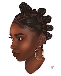 Bantu knots Spiral Notebook by DJ Perry