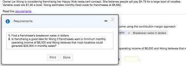 How much is 90.90 dollar in malaysian ringgit? Owner Lei Wong Is Considering Franchising Her Happy Chegg Com