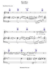 Sacrifice Elton John Free Piano Sheet Music Pdf