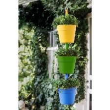 Keter Resin Rainbow Planter Set Of 3 213320 The Home Depot Planters Hanging Planters Flower Pots
