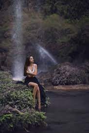 Pɪityeyayest ʗiɴɗɛyaɞɛʟʟa Outdoor Portrait Photography Waterfall Photography Model Photography