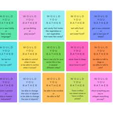 60 Would You Rather Questions To Get To Know Your Students Mini Cards Are you ready to play a game of would you rather but you're having trouble coming up with good would you rather questions? students mini cards