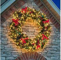 Suitable for both indoor and outdoor use. Member S Mark 60 Premium Decorated Wreath With 400 Ul Lights Sam S Club Large Christmas Wreath Outdoor Christmas Wreaths Christmas Wreaths With Lights
