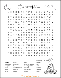 Maybe you would like to learn more about one of these? Campfire Camping Word Search For Kids Tree Valley Academy