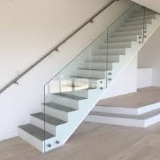 Browse photos of staircases and discover design and layout ideas to inspire your own staircase remodel, including unique railings and storage options. Wooden Standoff Glass Stair Railing Design