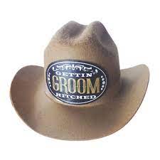 Groom Groom S Hat Brown Cowboy Style Wedding Bachelor Stag Party New Littlegenieproductions Cowboy Hats Cowboy Cowboy Groom