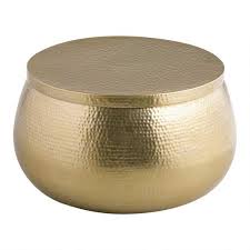 Shop arhaus' large selection of wall decor, glass decor and decorative accessories for your home. Gold Hammered Metal Cala Coffee Table World Market