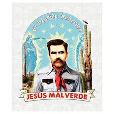 Jesus Malverde Poster Print By Guy Sparger Chicano Art Mexican Art Jesus