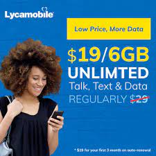 Lycamobile USA - Save More, Get More 6GB 4G/5G Data for $19 for your first  3 months when you sign up for auto pay on our $29 Unlimited plan. Pay less  for