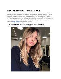 Unweave them in the morning for perfectly soft waves. How To Style Straight Hair With Bangs Like A Pro By Bhumika123 Issuu