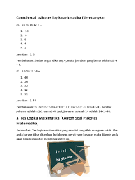 Ada soal psikotes gambar, matematika, logika, dan sinonim antonim. Contoh Soal Psikotes Logika Aritmatika