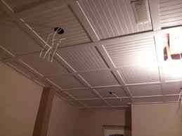 I started painting the walls in aloe by i would surely recommend it if someone uses the thin fiberboard panels. Embassy Suspended Ceiling With Beadboard Ceiling Tiles 9 Dropped Ceiling Diy Drop Ceiling Drop Ceiling Basement