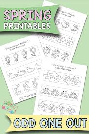 Spring Odd One Out Printables Itsybitsyfun Com Kids Journal Printables Kids Worksheets For Kids