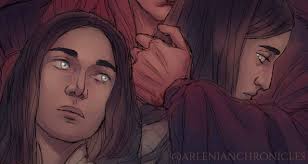 More from my dark!Mae AU, this time featuring both twins! Originally it was  just going to be Maedros and Elros (right), but then...