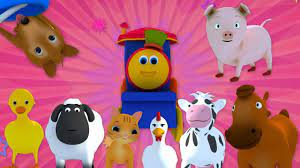 Bob The Train Went To The Farm Old Macdonald Animal Sound Song Sound Song Animal Sounds Kids Tv