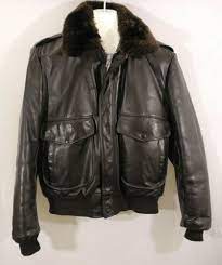 Vtg Cooper Genuine Leather Jacket Sherpa Lined Faux Fur Collar Brown Size Medium Cooper Bomber Faux Fur Collar Jackets Leather Jacket