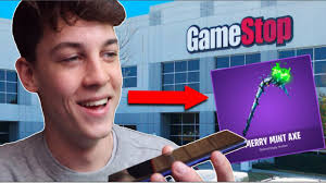 Section below images:redesigned from the ground up, improvements include a streamlined shopping. I Called Every Gamestop For The Rare Minty Pickaxe Fortnite Battle Royale Youtube