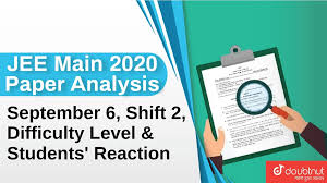 Jee main 2020 final answer key has been released by the national testing agency (nta) on jee mains answer key released in pdf. Jee Main 2020 September 6 Shift 2 Analysis Student Reaction