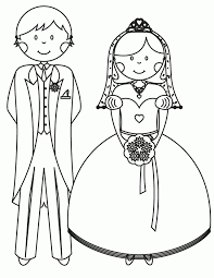 Wedding pictures to print and color, or to use for craft projects and favors for kids at your bride and groom celebration or rehearsal. Printable Wedding Coloring Pages Kids Coloring Home