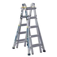Werner 22 Ft Reach Aluminum 5 In 1 Multi Position Pro Ladder With Powerlite Rails 375 Lbs Load Capacity Type Iaa Duty Rating Mt 22iaa
