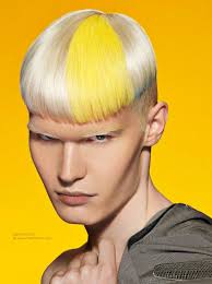 Pin By Dorota Solowiej On Hair Colors Of Red Blue Yellow Orange Violet Green Yellow Hair Men Hair Color Mens Hairstyles