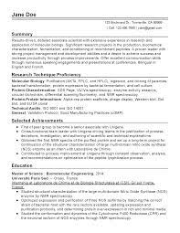 Although not used as often, a. Molecular Biology Scientist Resume Example Myperfectresume