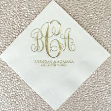 100 Script Wedding Monogram Napkins With Names By Graciousbridal 36 00 Wedding Reception Napkins Monogrammed Wedding Napkins Wedding Napkins Personalized