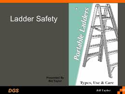 Ladder design & construction, care & maintenance, and ladder selection/placement. Ladder Safety