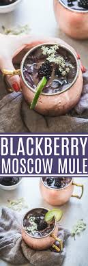 Try This Blackberry Moscow Mule With Elderflower For A Delicious Twist On The Traditional Moscow Mule Easy Drink Recipes Cocktail Recipes Easy Mocktail Recipe