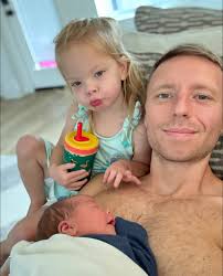 Not a lot of pictures of all of us together because this is pretty much  what life looks like since bringing home Max. Just grateful I get to be  their Dad today