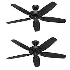 Do all ceiling fans have lights? Hunter Fan Company 53294 Builder Elite Versatile Indoor Outdoor 52 Inch Ceiling Fan Without Light Fixture Matte Black 2 Pack Target