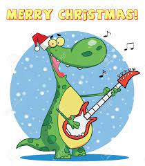 Check spelling or type a new query. Dinosaur Plays Guitar With Santa Hat With Merry Christmas Sign Royalty Free Cliparts Vectors And Stock Illustration Image 6906822