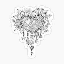 Free coloring pages for adults. Dream Catcher Mandala Stickers Redbubble