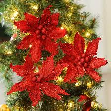 Create a unique & personalized display with our huge variety of wall frames. Glitzy Red Clip On Poinsettias Set Of 3 Kirklands