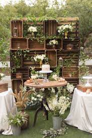 Stunning Outdoor Wedding With Luxurious Scrap Inspired Decor Outdoor Wedding Decorations Wooden Crates Wedding Bridal Musings Wedding Blog