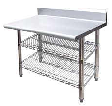 Universal B5ts3072 72 X 30 Stainless Steel Work Table W Back Splash And Wire Under Shelf Stainless Steel Work Table Stainless Steel Table Steel Table