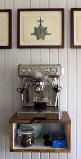 A mountable coffee maker can also be a blessing in areas where you will need multiple cups of coffee throughout the day. Floating Espress Machine Shelf Stand Cabinet Coffee Etsy Coffee Machine Shelves Coffe Machine